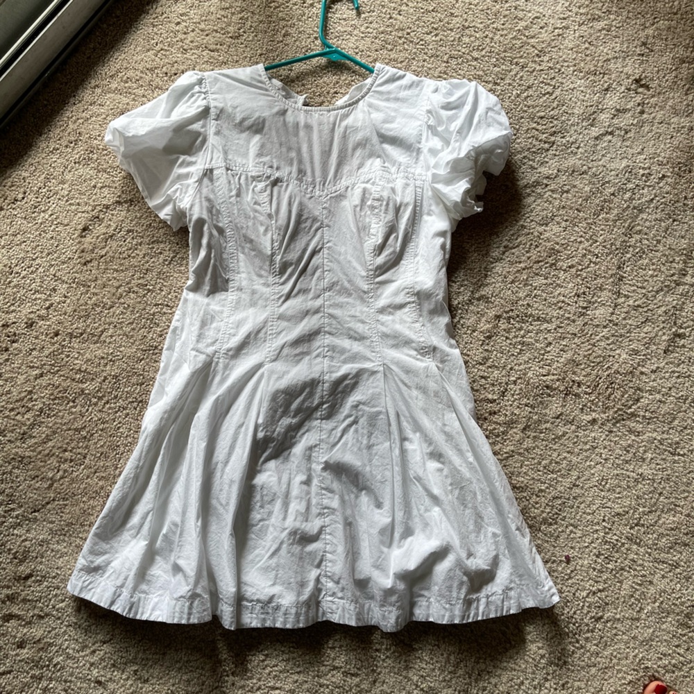 Mauve Anthropologie White Dress